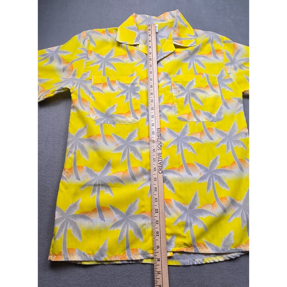 Vintage Tropicana‎ Men's SMALL Hawaiian Tropical Shirt Button Down Yellow 90's - Picture 4 of 9